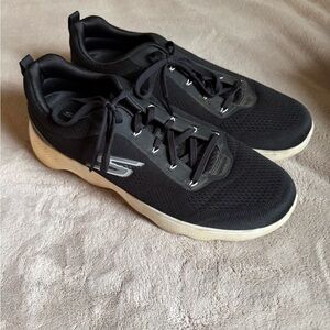 Skechers Men's Black and White Sneakers Massage Fit